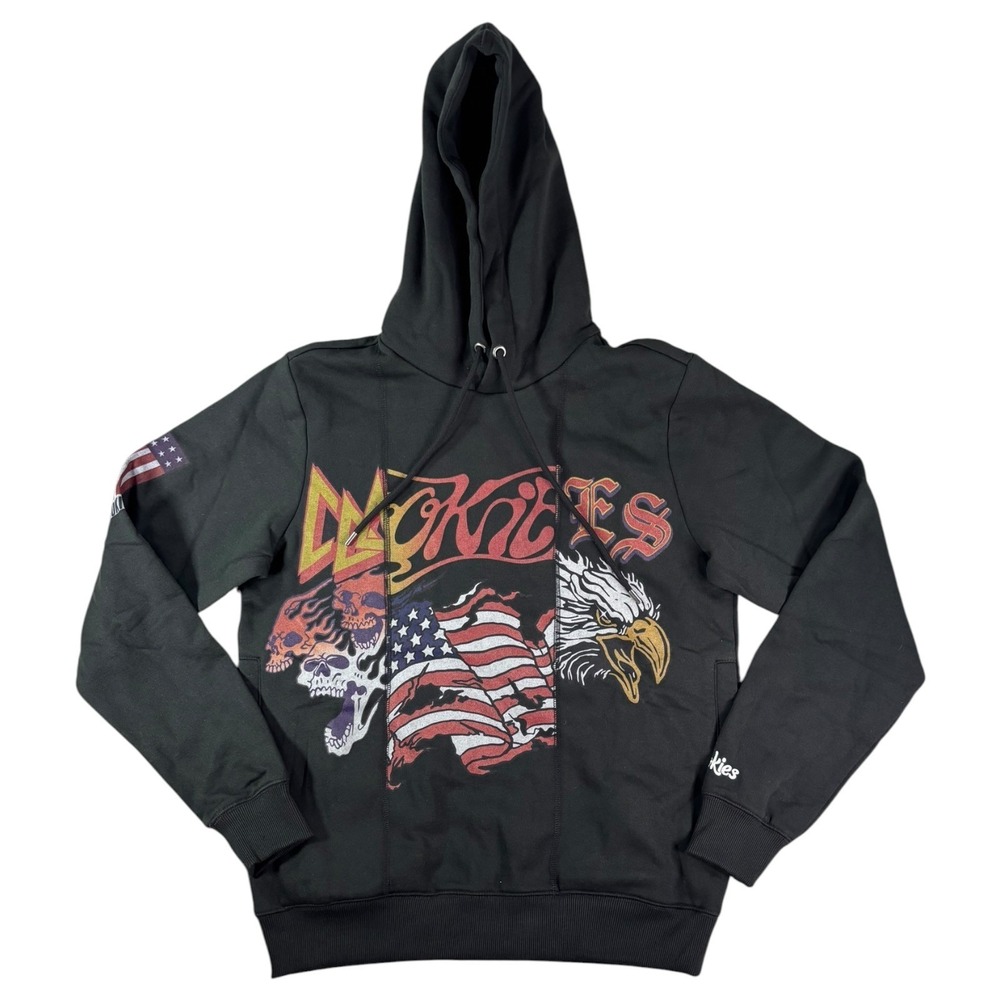 Cookies Hoodie Mens Small Black Highway Overlock French Terry Digital Pullover